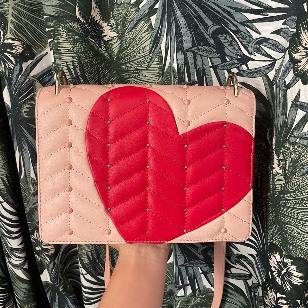 Kate Spade Heart It Merci Heart Purse with Pink Leather Strap